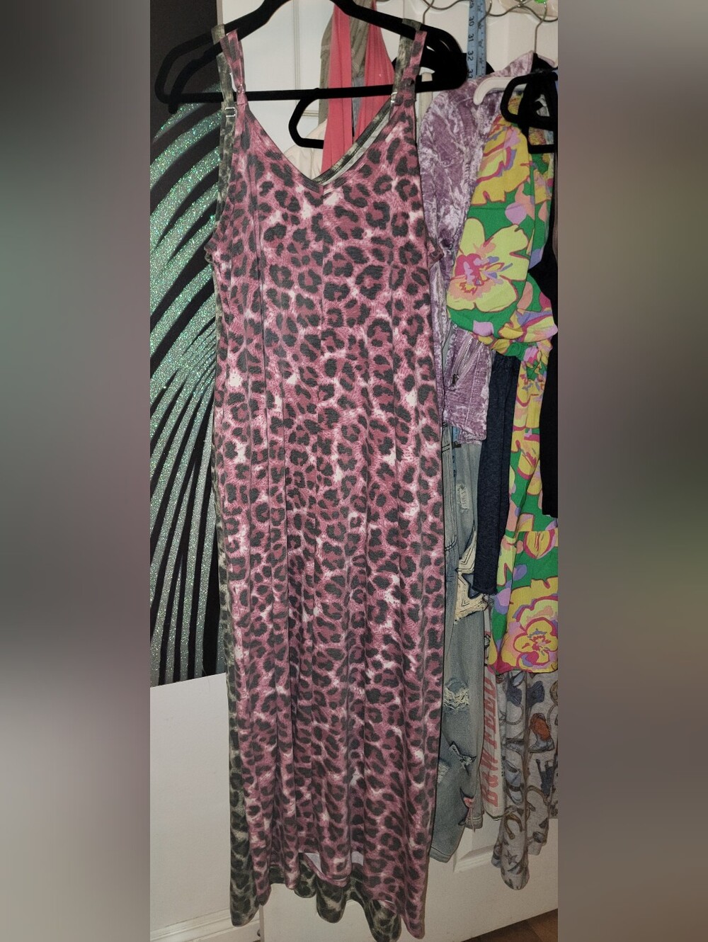 Zenana Leopard Print Dress w/ Side Pockets